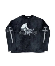 COZY WORLDWIDE（コージーワールドワイド）の「【Cozy world Wide】KNIGHT CLUB WAXED LONGSLEEVE / 【コージーワールドワイド】ムーンソードプリントウォッシュ長袖Tシャツ（Tシャツ/カットソー）」