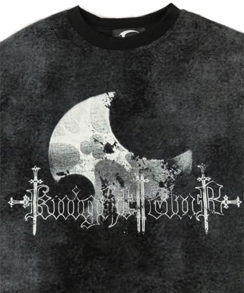 COZY WORLDWIDE（コージーワールドワイド）の「【Cozy world Wide】KNIGHT CLUB WAXED LONGSLEEVE / 【コージーワールドワイド】ムーンソードプリントウォッシュ長袖Tシャツ（Tシャツ/カットソー・メンズ・ブラック・M）」の7枚目の写真