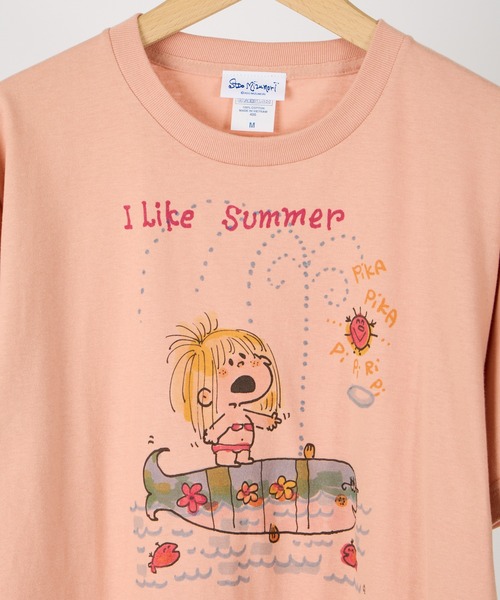 salle de bal(サルデバル)の「【 ADo Mizumori / 水森亜土 】summerTシャツ WNI(Tシャツ/カットソー・レディース・ホワイト/ピンク系1・FREE)」の5枚目の写真