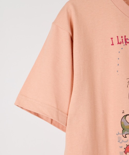 salle de bal(サルデバル)の「【 ADo Mizumori / 水森亜土 】summerTシャツ WNI(Tシャツ/カットソー・レディース・ホワイト/ピンク系1・FREE)」の4枚目の写真