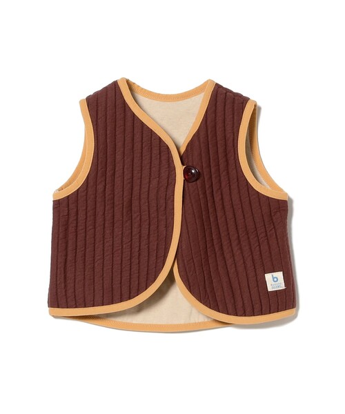 こども ビームス（コドモビームス）の「ベビー キルティング ベスト 2025FW（50～70cm）（ベスト・キッズ・レッド系その他7/サックスブルー・ONE SIZE）」の6枚目の写真