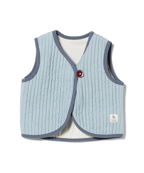 こども ビームス（コドモビームス）の「ベビー キルティング ベスト 2025FW（50～70cm）（ベスト・キッズ・レッド系その他7/サックスブルー・ONE SIZE）」の10枚目の写真