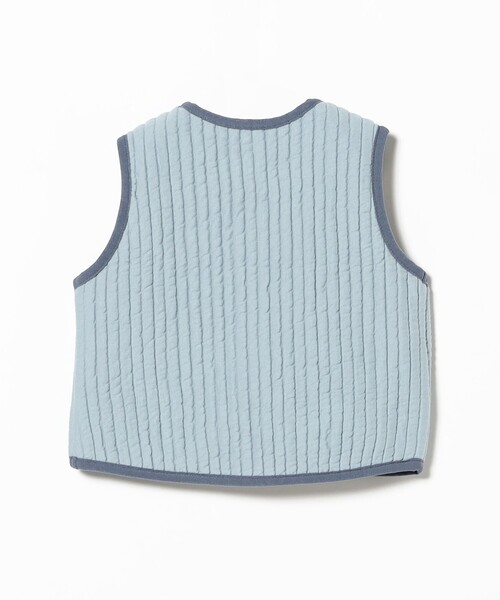 こども ビームス（コドモビームス）の「ベビー キルティング ベスト 2025FW（50～70cm）（ベスト・キッズ・レッド系その他7/サックスブルー・ONE SIZE）」の14枚目の写真