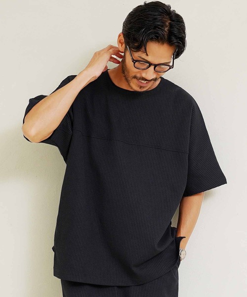 jiggys shop(ジギーズショップ)の「【セットアップ】吸水速乾 サーマル ワンマイル ルームウェア 上下セット(ルームウェア/パジャマ・メンズ・ブラック/グレー・MEDIUM/LARGE)」の9枚目の写真