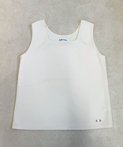 fredy emue（フレディエミュ）の「【完売カラー追加販売決定】リラックスサテンタンク（タンクトップ・レディース・ブラック/オフホワイト・38）」の9枚目の写真