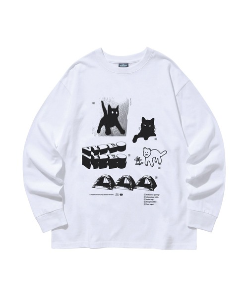 Video Jockey(ビデオジョッキー)の「【UNISEX】Video Jockey/hipster T(Tシャツ/カットソー・レディース・ホワイト/チャコール/ネイビー・MEDIUM/LARGE)」の2枚目の写真