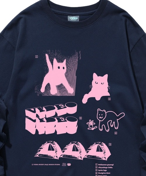 Video Jockey(ビデオジョッキー)の「【UNISEX】Video Jockey/hipster T(Tシャツ/カットソー・レディース・ホワイト/チャコール/ネイビー・MEDIUM/LARGE)」の8枚目の写真