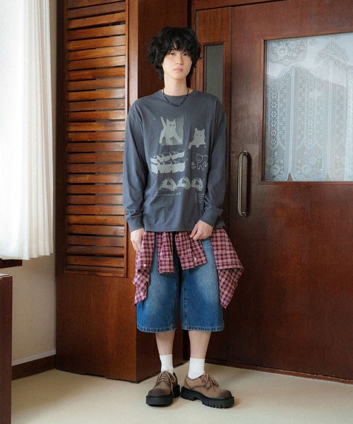 Video Jockey(ビデオジョッキー)の「【UNISEX】Video Jockey/hipster T(Tシャツ/カットソー・レディース・ホワイト/チャコール/ネイビー・MEDIUM/LARGE)」の4枚目の写真