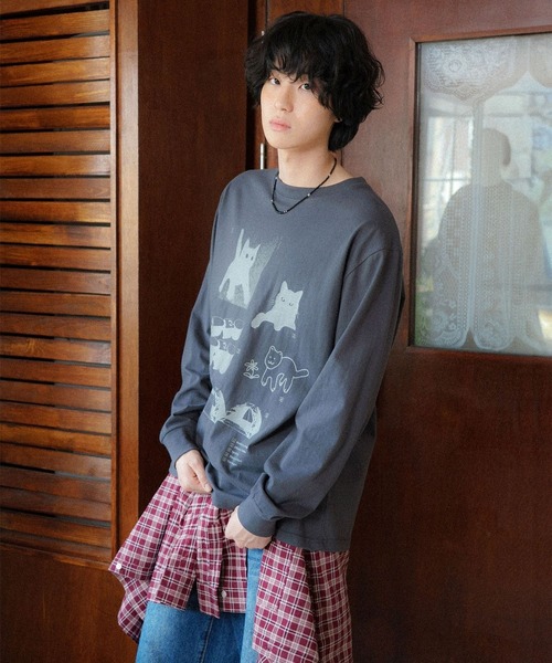 Video Jockey(ビデオジョッキー)の「【UNISEX】Video Jockey/hipster T(Tシャツ/カットソー・レディース・ホワイト/チャコール/ネイビー・MEDIUM/LARGE)」の5枚目の写真