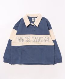 ROXY（ロキシー）の「ICONIC WAVES/ロキシーキッズ長袖ラガーシャツ（ポロシャツ・キッズ）」