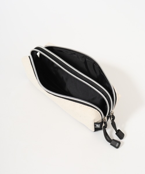 Lee（リー）の「Lee ロゴ ラメ刺繍 Wファスナーペンポーチ（ポーチ・メンズ・ブラック/アイボリー・FREE）」の11枚目の写真