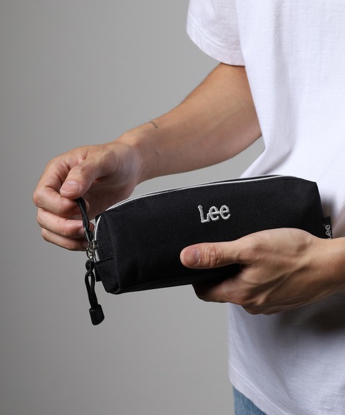 Lee（リー）の「Lee ロゴ ラメ刺繍 Wファスナーペンポーチ（ポーチ・メンズ・ブラック/アイボリー・FREE）」の17枚目の写真