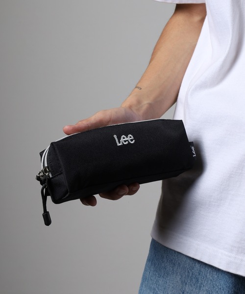 Lee（リー）の「Lee ロゴ ラメ刺繍 Wファスナーペンポーチ（ポーチ・メンズ・ブラック/アイボリー・FREE）」の18枚目の写真