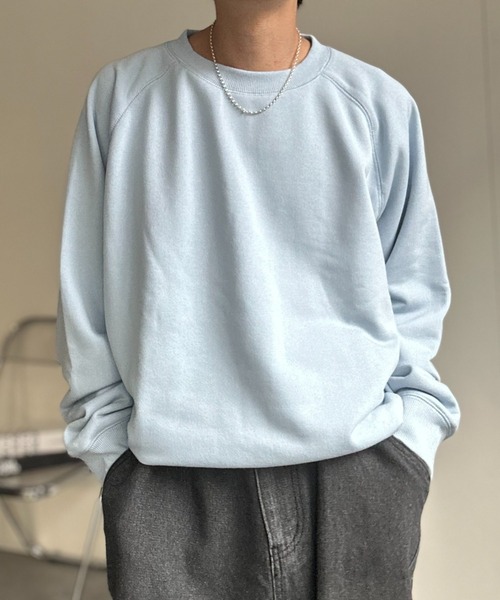 CREARE -LINO-（クレアーレリノ）の「〈ユニセックス商品〉クルーネックベーシックプルオーバー（スウェット・メンズ・ブラウン/レッド/ブラック/杢グレー/ブルー・M/L/XL）」の20枚目の写真