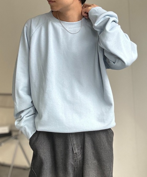 CREARE -LINO-（クレアーレリノ）の「〈ユニセックス商品〉クルーネックベーシックプルオーバー（スウェット・メンズ・ブラウン/レッド/ブラック/杢グレー/ブルー・M/L/XL）」の22枚目の写真