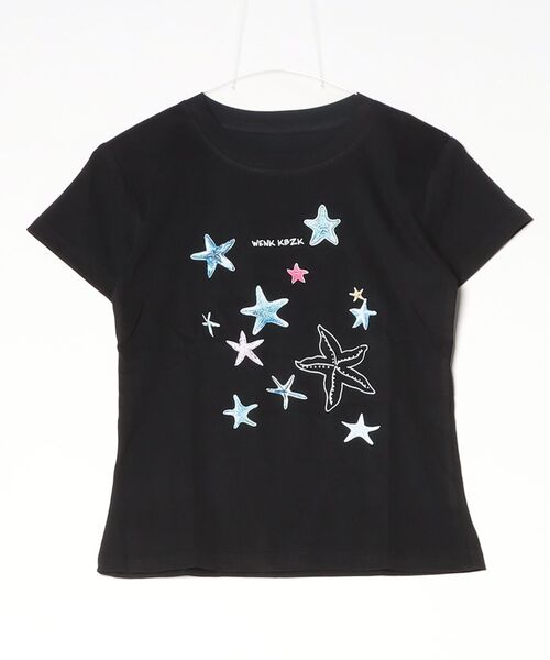 gossip!ロサンゼルス(ゴシップロサンゼルス)の「Y2K シースタープリント クルーネック T シャツ(Tシャツ/カットソー・レディース・ネイビー/ホワイト/ブラック・FREE)」の22枚目の写真