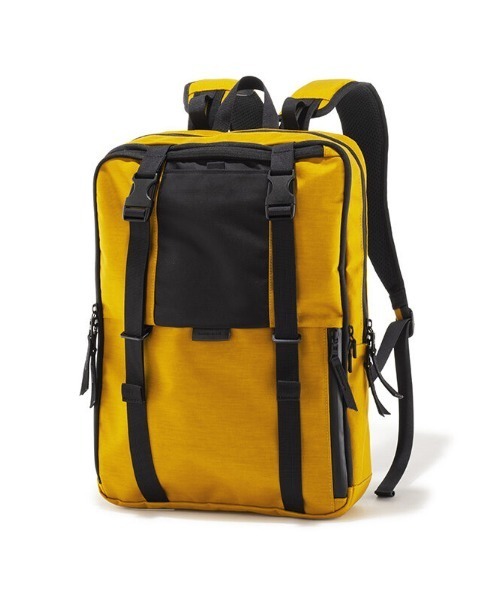 master-piece（マスターピース）の「master-piece / squared バックパック / No.224102（バックパック/リュック・メンズ・ブラック/イエロー・FREE）」の2枚目の写真