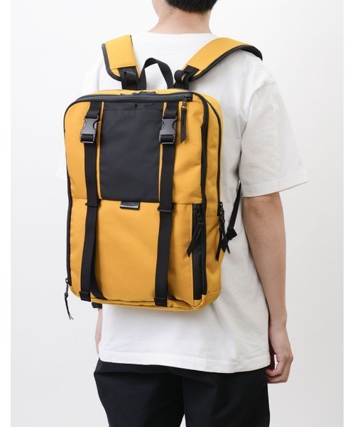 master-piece（マスターピース）の「master-piece / squared バックパック / No.224102（バックパック/リュック・メンズ・ブラック/イエロー・FREE）」の15枚目の写真