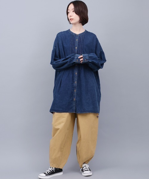 チチカカ（チチカカ）の「ウォッシュ加工タックカーブパンツ（その他パンツ・レディース・ベージュ/ライトベージュ/チャコールグレー・FREE）」の5枚目の写真