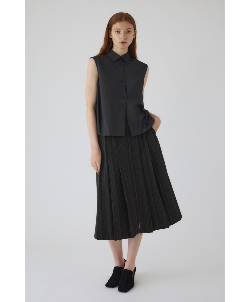 RIM.ARK(リムアーク)の「Cut off pleats SK カットオフプリーツスカート(スカート・レディース・ブラック/ライトグレー・36/38)」の5枚目の写真