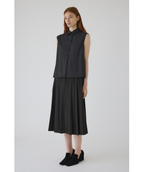 RIM.ARK(リムアーク)の「Cut off pleats SK カットオフプリーツスカート(スカート・レディース・ブラック/ライトグレー・36/38)」の6枚目の写真
