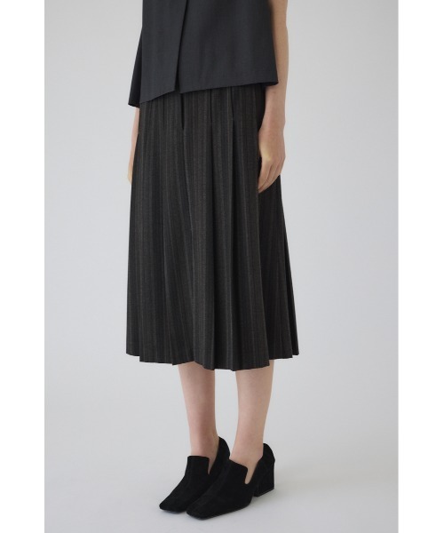 RIM.ARK(リムアーク)の「Cut off pleats SK カットオフプリーツスカート(スカート・レディース・ブラック/ライトグレー・36/38)」の7枚目の写真