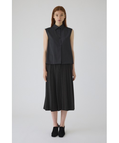 RIM.ARK(リムアーク)の「Cut off pleats SK カットオフプリーツスカート(スカート・レディース・ブラック/ライトグレー・36/38)」の15枚目の写真