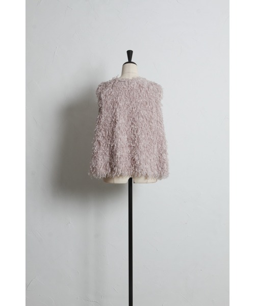 tocco closet(トッコ クローゼット)の「【ZOZO限定】フロントリボンシャギーベスト(ベスト・レディース・グレー/ブラック/グレイッシュベージュ・M)」の13枚目の写真