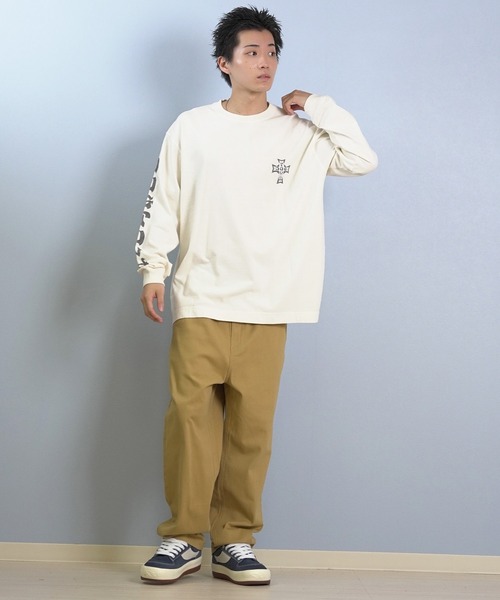 DOGTOWN（ドッグタウン）の「DOGTOWN/ドッグタウン 長袖Tシャツ/ロンT バックプリント 254DT1LT006（Tシャツ/カットソー・メンズ・アイボリー/ブラック・M/L/XL）」の8枚目の写真