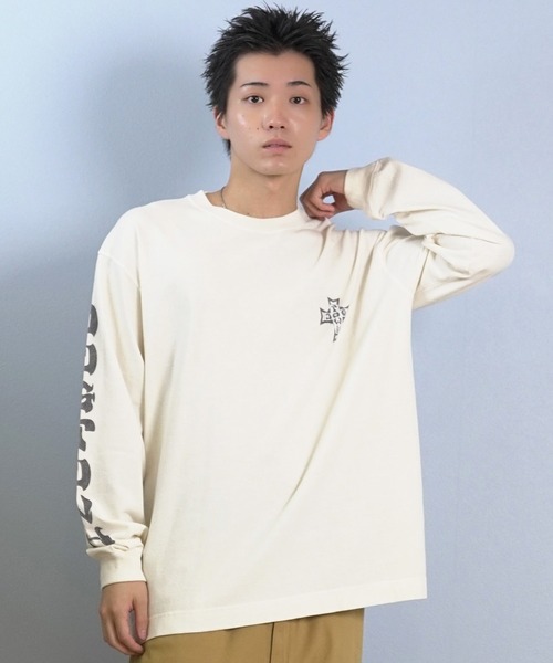 DOGTOWN（ドッグタウン）の「DOGTOWN/ドッグタウン 長袖Tシャツ/ロンT バックプリント 254DT1LT006（Tシャツ/カットソー・メンズ・アイボリー/ブラック・M/L/XL）」の9枚目の写真