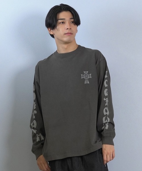 DOGTOWN（ドッグタウン）の「DOGTOWN/ドッグタウン 長袖Tシャツ/ロンT バックプリント 254DT1LT006（Tシャツ/カットソー・メンズ・アイボリー/ブラック・M/L/XL）」の12枚目の写真