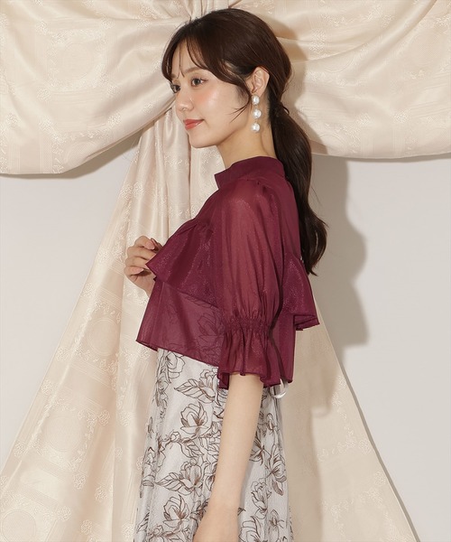 WILLSELECTION（ウィルセレクション）の「フリル切り替えシフォンブラウス（シャツ/ブラウス・レディース・ベージュ/ピンク/ボルドー/ブルー/ブラック・FREE）」の21枚目の写真