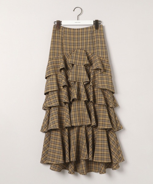 mysty woman（ミスティウーマン）の「フリルチェックティアードスカート 582498（スカート・レディース・ベージュ系その他/ブラウン系その他・FREE）」の22枚目の写真