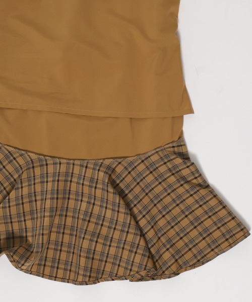 mysty woman（ミスティウーマン）の「フリルチェックティアードスカート 582498（スカート・レディース・ベージュ系その他/ブラウン系その他・FREE）」の19枚目の写真