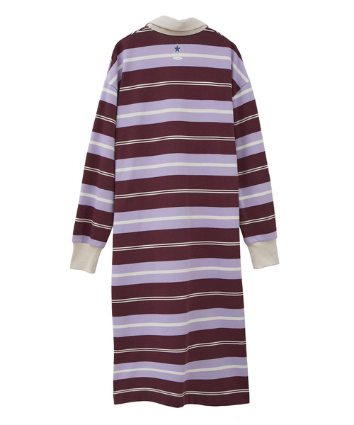 kotohayokozawa(コトハヨコザワ)の「【kotohayokozawa】MULTI BORDER RUGGER DRESS(ワンピース・レディース・パープル/ホワイト・FREE)」の9枚目の写真