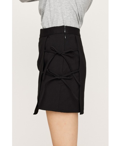 GATHER RIBBON WRAP S/SK ギャザー リボン ラップ ショートスカート 秋