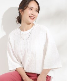 Cutie Blonde | 【5分袖】大人の魅力を惹きたてる レースカットソー(Tシャツ/カットソー)
