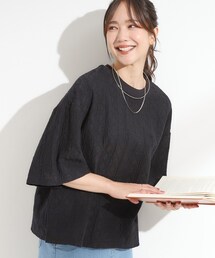 Cutie Blonde（キューティーブロンド）の「【5分袖】大人の魅力を惹きたてる レースカットソー（Tシャツ/カットソー）」