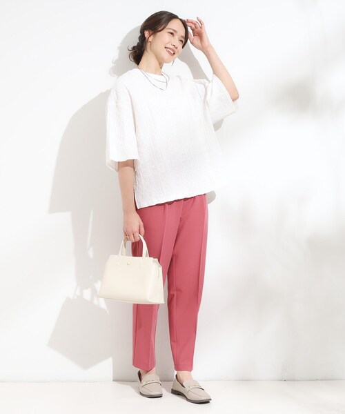 Cutie Blonde（キューティーブロンド）の「【5分袖】大人の魅力を惹きたてる レースカットソー（Tシャツ/カットソー・レディース・ブルー系その他/ホワイト/ダークブラウン/ブラック・00）」の22枚目の写真