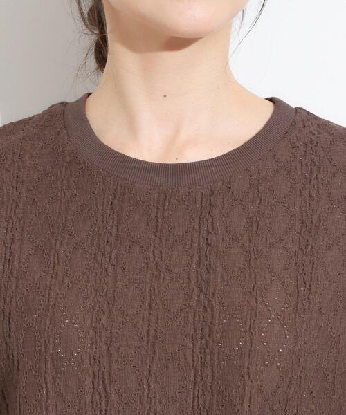 Cutie Blonde（キューティーブロンド）の「【5分袖】大人の魅力を惹きたてる レースカットソー（Tシャツ/カットソー・レディース・ブルー系その他/ホワイト/ダークブラウン/ブラック・00）」の17枚目の写真