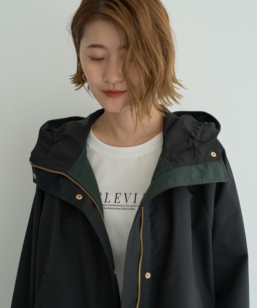 YECCA VECCA（イェッカヴェッカ）の「【撥水】マウンテンパーカー（マウンテンパーカー・レディース・カーキ/ブラック・FREE）」の8枚目の写真