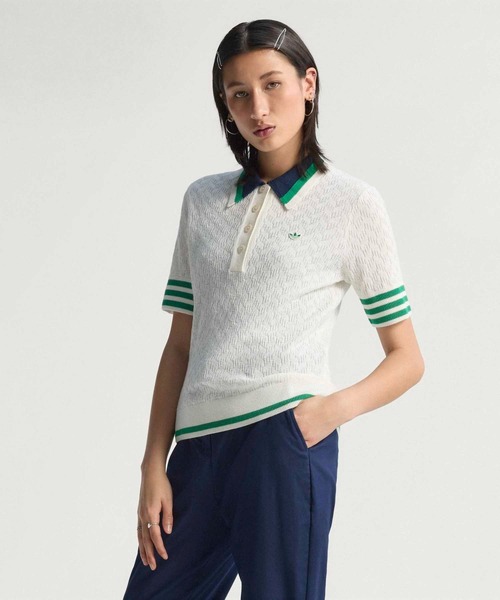 OG ﾃｸｽﾁｬｰﾄﾞ ﾆｯﾄ半袖ﾎﾟﾛｼｬﾂ【adidas Golf/アディダスゴルフ