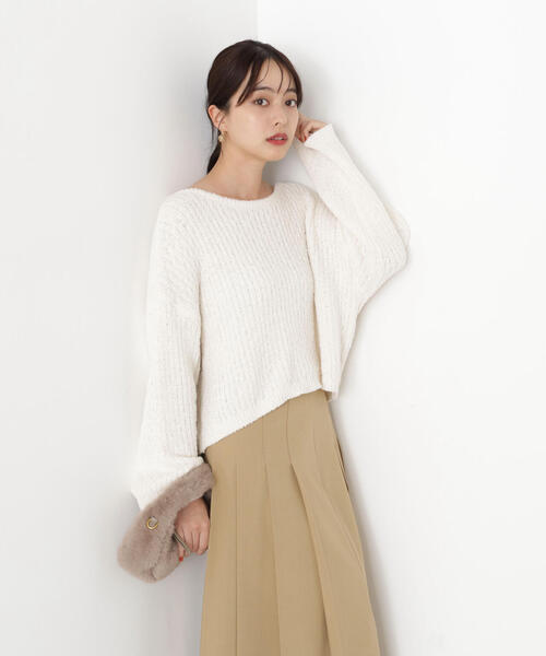 PROPORTION BODY DRESSING（プロポーションボディドレッシング）の「フィルムモール短丈ニット / 1215270920（ニット/セーター・レディース・ベージュ/ピンク/ホワイト系その他・FREE）」の10枚目の写真