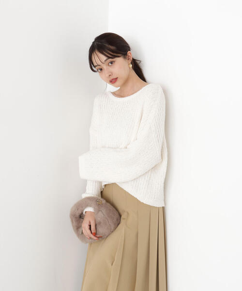 PROPORTION BODY DRESSING（プロポーションボディドレッシング）の「フィルムモール短丈ニット / 1215270920（ニット/セーター・レディース・ベージュ/ピンク/ホワイト系その他・FREE）」の11枚目の写真