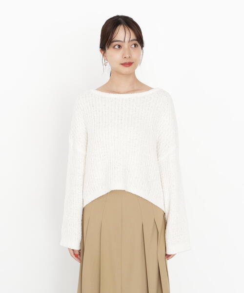 PROPORTION BODY DRESSING（プロポーションボディドレッシング）の「フィルムモール短丈ニット / 1215270920（ニット/セーター・レディース・ベージュ/ピンク/ホワイト系その他・FREE）」の14枚目の写真