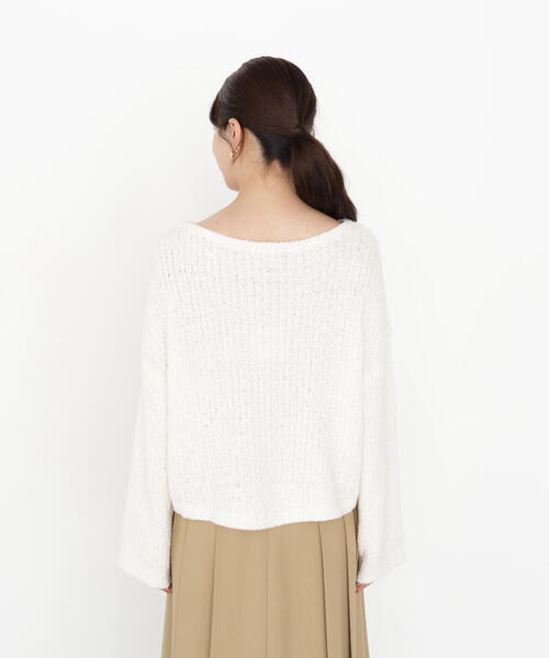 PROPORTION BODY DRESSING（プロポーションボディドレッシング）の「フィルムモール短丈ニット / 1215270920（ニット/セーター・レディース・ベージュ/ピンク/ホワイト系その他・FREE）」の16枚目の写真