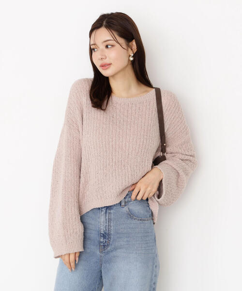 PROPORTION BODY DRESSING（プロポーションボディドレッシング）の「フィルムモール短丈ニット / 1215270920（ニット/セーター・レディース・ベージュ/ピンク/ホワイト系その他・FREE）」の22枚目の写真