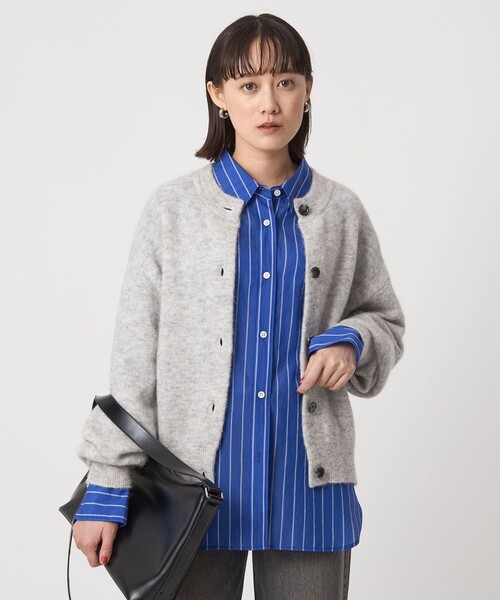 green label relaxing(グリーンレーベルリラクシング)の「アルパカブレンド クルーネック カーディガン(カーディガン/ボレロ・レディース・レッド/ライトグレー/ライトブルー/ベージュ・FREE)」の13枚目の写真