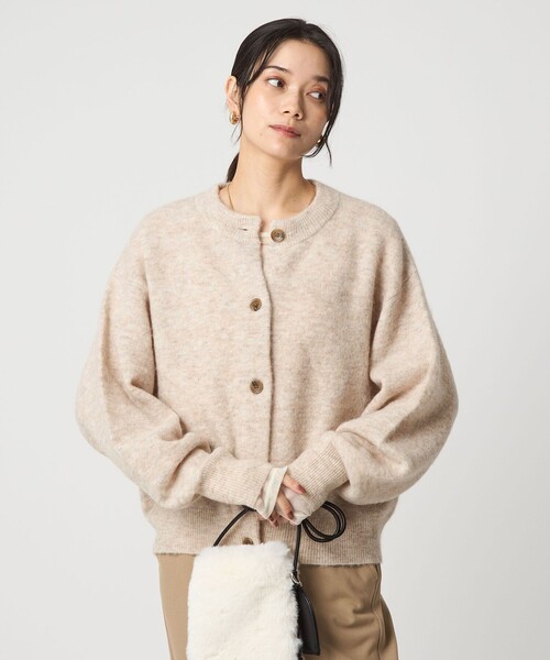 green label relaxing(グリーンレーベルリラクシング)の「アルパカブレンド クルーネック カーディガン(カーディガン/ボレロ・レディース・レッド/ライトグレー/ライトブルー/ベージュ・FREE)」の20枚目の写真