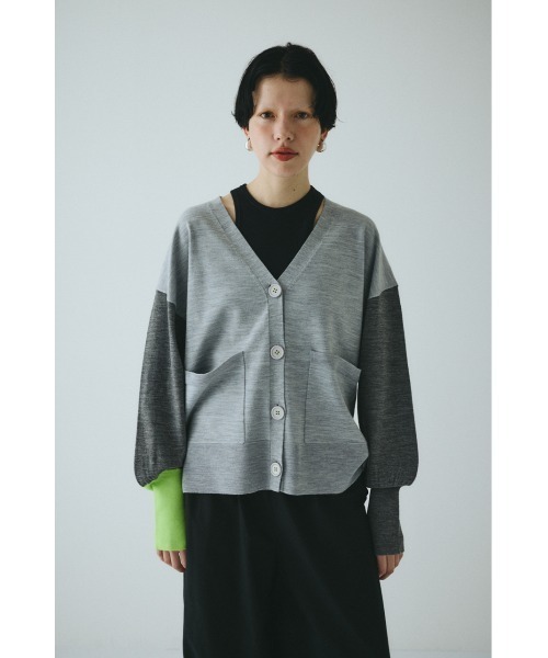 HeRIN.CYE(ヘリンドットサイ)の「Bicolor knit cardigan バイカラーニットカーディガン(カーディガン/ボレロ・レディース・ピンク系その他/ブルー系その他3/グレー系その他・FREE)」の2枚目の写真